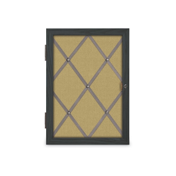 Sliding Door 12" Wood Framed Display Cas, UVDC1651-OAK-CLOUD